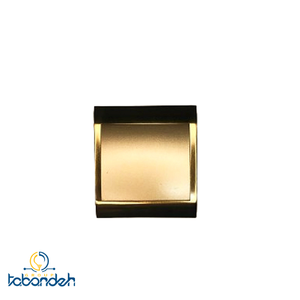 کلید و پریز رویان مدل طاها بژ با قاب فلزی طلایی